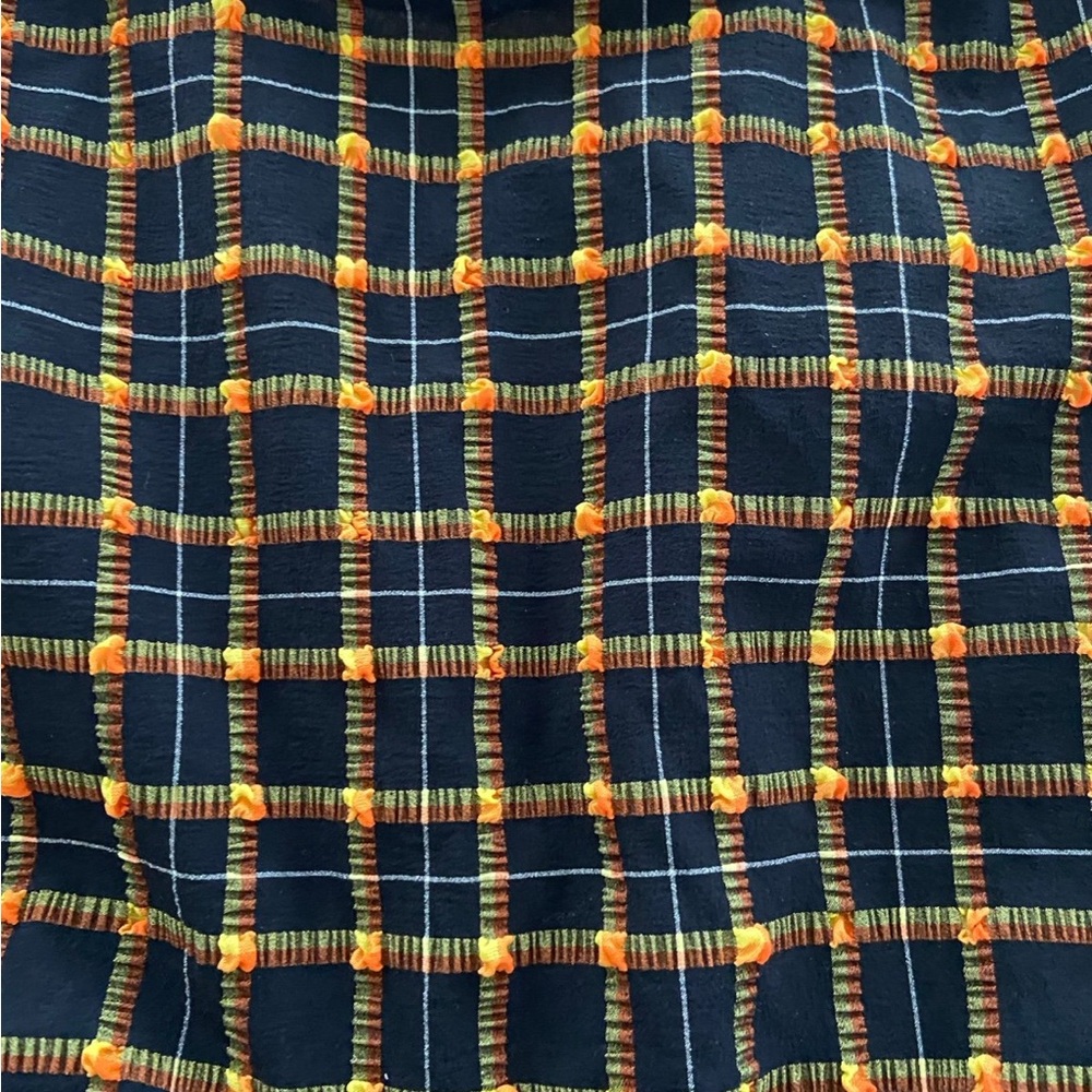 Plaid Black and Orange Women's One Piece Swimsuit - Picture 5 of 10
